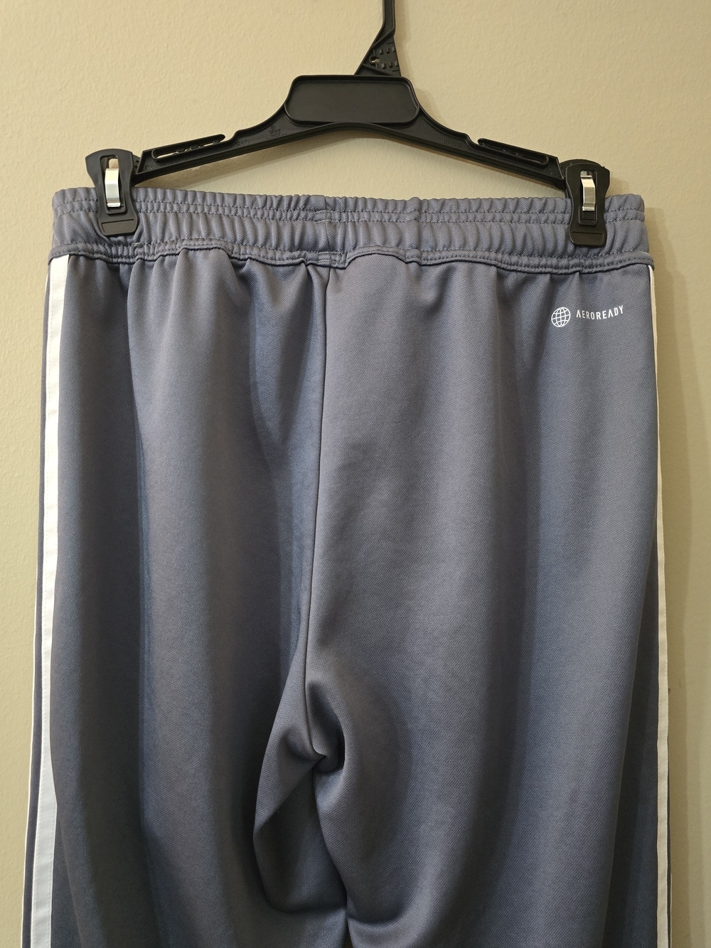 Adidas Women Size S Gray Track Pants with White Stripes - Picture 4 of 9